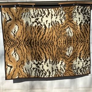 Vintage Reversible Tiger Print Blanket